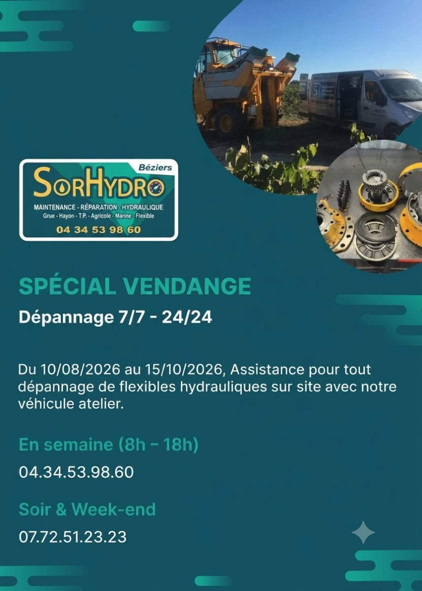 Sorhydro Reparation Hydraulique Beziers Pop Up Vendanges 1
